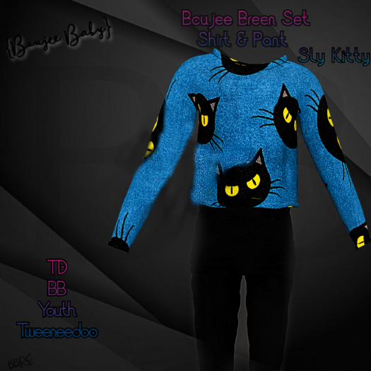 {Boujee Baby} Breen Set Sly Kitty Stare TD BB Youth Tweendo Box