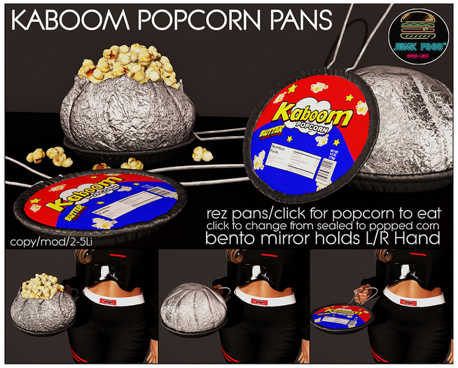 Junk Food - Kaboom Popcorn Pans