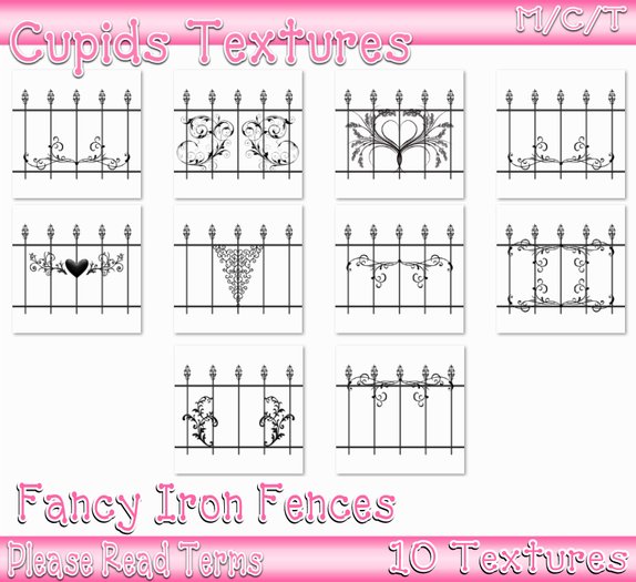 *CUPIDS*10 Fancy Iron Fences Textures