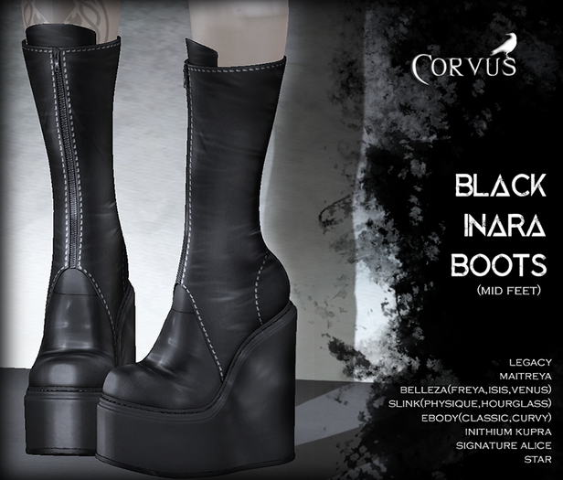 Corvus : Black Inara Boots