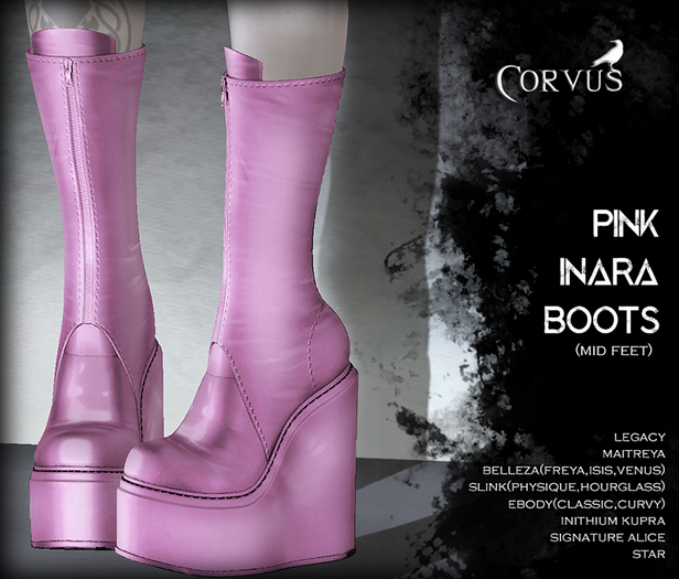 Corvus : Pink Inara Boots