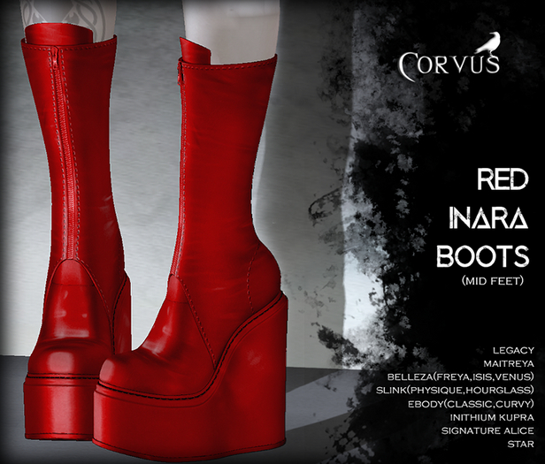 Corvus : Red Inara Boots