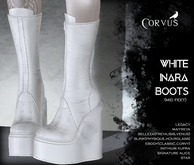 Corvus : White Inara Boots