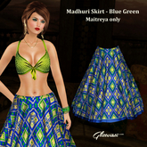 ! Glitterati ! - Madhuri Skirt - Blue n Green