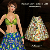 ! Glitterati ! - Madhuri Skirt - Nude n Gold