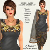 ! Glitterati ! - Kanchi Salwar Kameez Set - Black