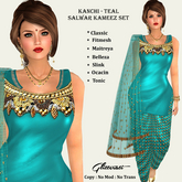 ! Glitterati ! - Kanchi Salwar Kameez Set - Teal