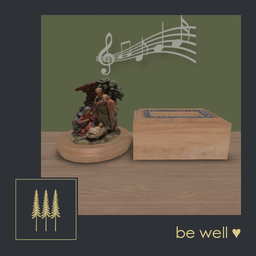 Joyful Nativity Scene Music Box (Figurine and Jewelry Box) - Plays 6 Tunes - For the Winter Holidays - Mesh C/M 