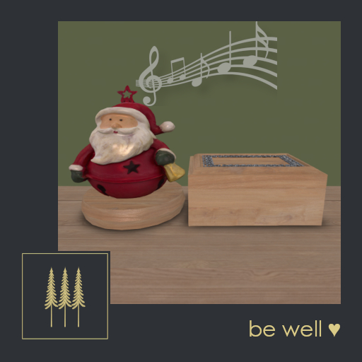 Joyful Santa Claus Music Box (Figurine and Jewelry Box) - Plays 6 Tunes - For the Winter Holidays - Mesh C/M 