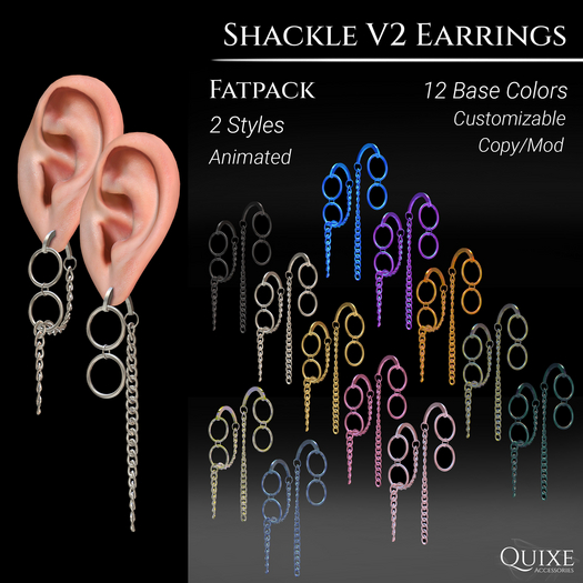 QUIXE - Shackle V2 Earrings FATPACK