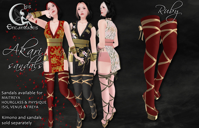 *LE* Akari sandals Ruby