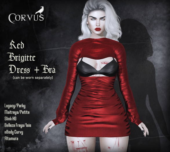 Corvus : Red Brigitte Dress + Bra