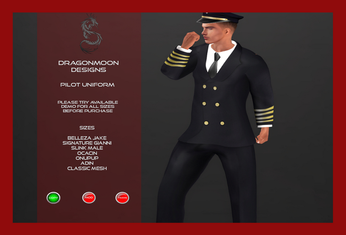 [DD] Pilot Captains Uniform [DEMO] v3