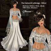 ! Glitterati ! - Tia Cutwork Lehenga - Silver