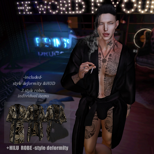 +HILU ROBE -style deformity (GARA blue)/DEMO