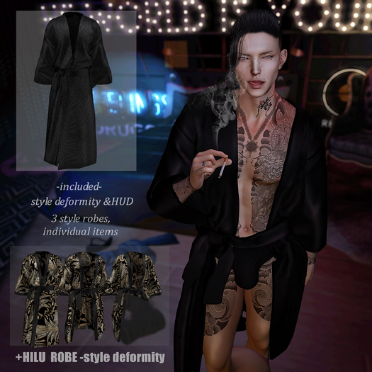 +HILU ROBE -style deformity (wagara black)