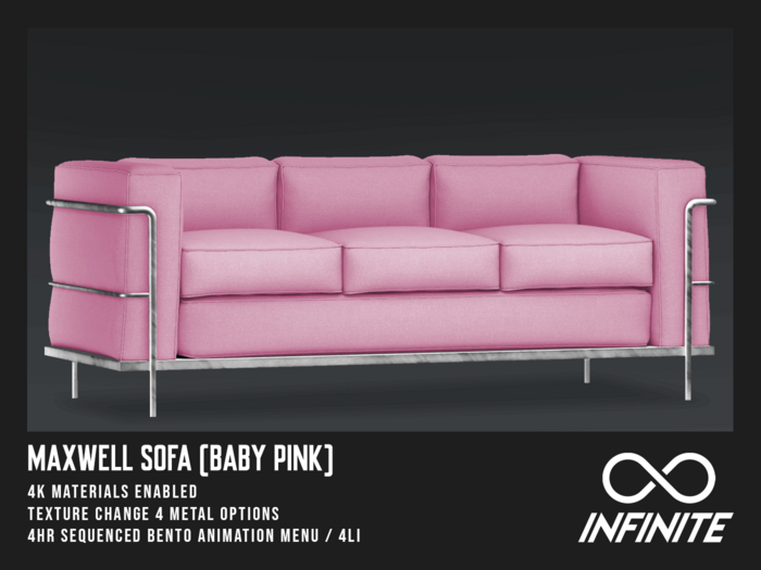 Infinite - Maxwell Sofa (PG) *Baby Pink