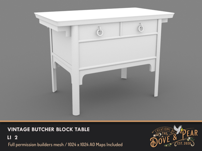 Second Life Marketplace - Dove & Pear for Builders - Vintage Butcher ...