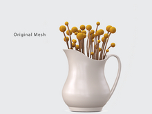 ACORN Dried Billy Buttons Jug -Yellow