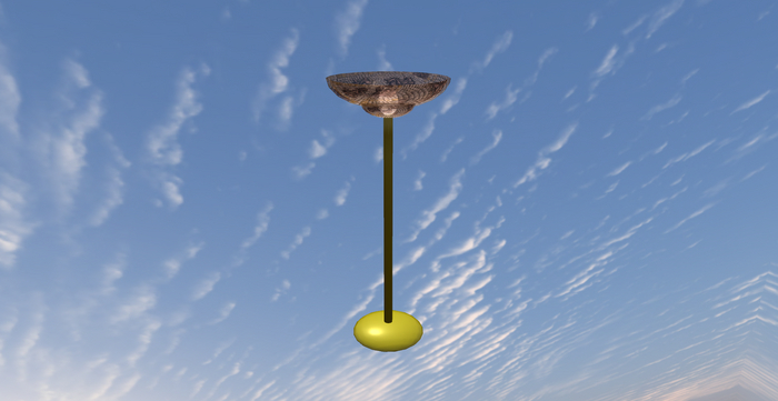 Floor Lamp Glass Shade lit textured