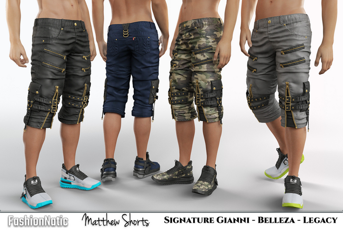Matthew Male Shorts Fatpack Colors - Signature Gianni, Belleza Jake , Legacy - FashionNatic 