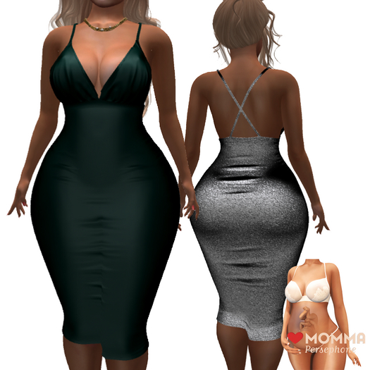 !!!! Revna !!! Strap Kneel Long Dress Green LoveMomma