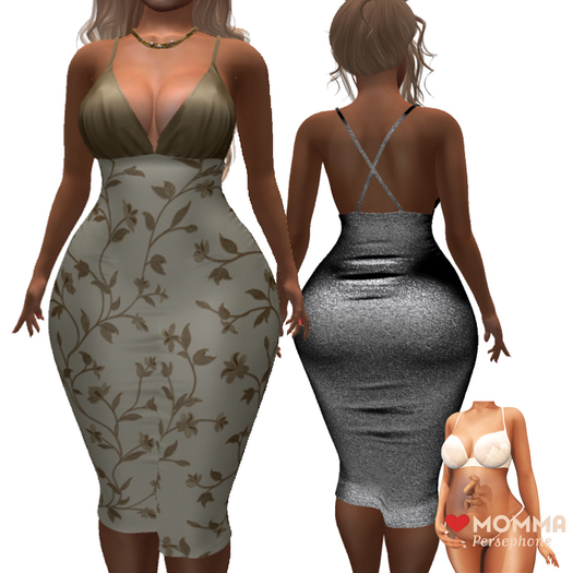 !!!! Revna !!! Strap Kneel Long Dress Flower Mocca LoveMomma