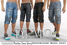 Demo Matthew Male Shorts Fatpack Jeans - Denim - Signature Gianni, Belleza Jake , Legacy - FashionNatic 