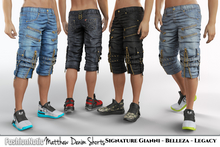 Matthew Male Shorts Fatpack Jeans - Denim - Signature Gianni, Belleza Jake , Legacy - FashionNatic 