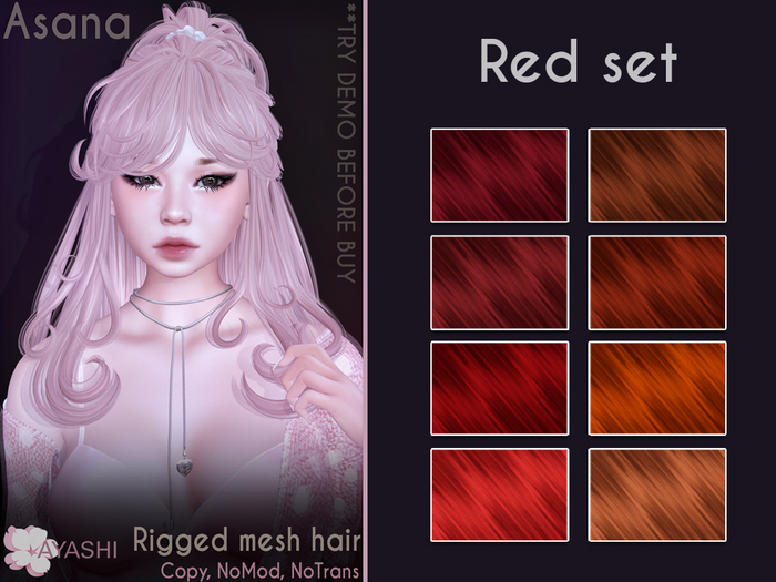 [^.^Ayashi^.^] Asana hair-Red set