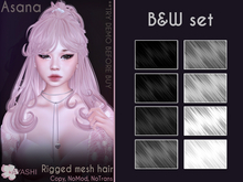 [^.^Ayashi^.^] Asana hair-B&W set