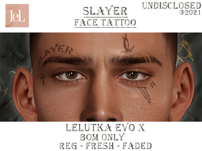 Slayers Face Tattoo Evo x