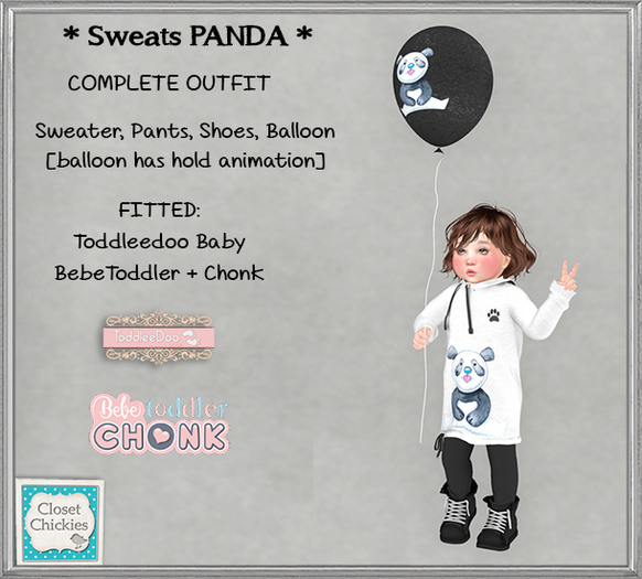 *CC* Sweats *Panda* (Fitted TD/BebeToddler + Chonk (add me)