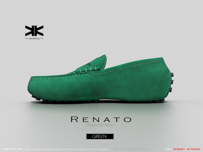 Renato :: Man Shoes :: Green :: {kokoia}