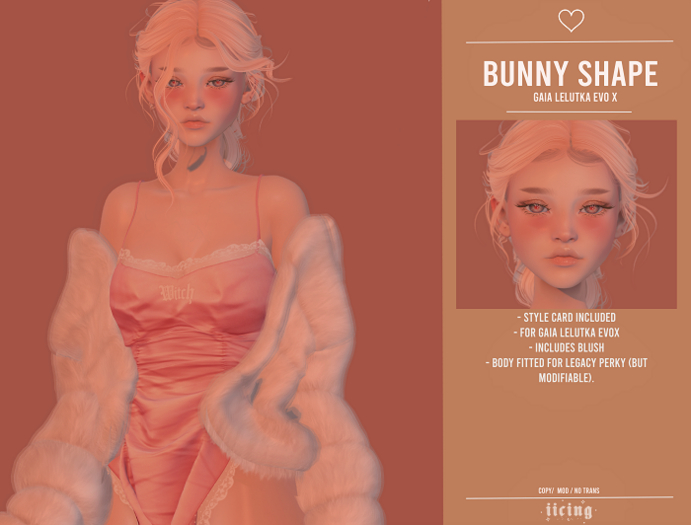 bunny shape // . i i c i n g .