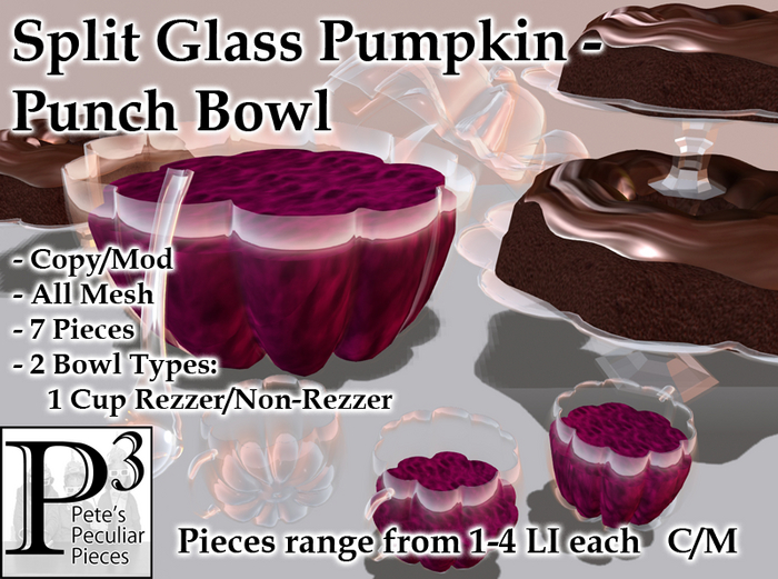 [P3] - Split Glass Pumpkin - Punch Set