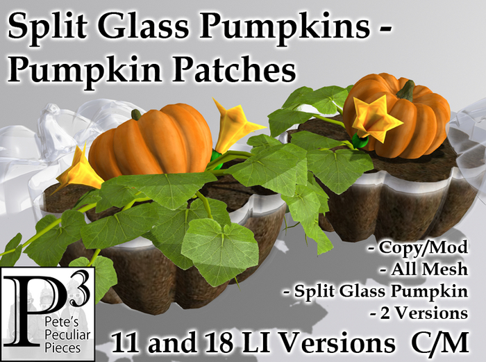 [P3] - Split Glass Pumpkin - Pumpkin Patch
