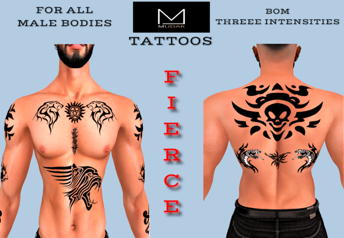MUDAK TATTOOS - FIERCE - MALE TATTOO