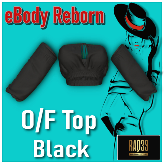 [R39] Reborn O/F Top Black
