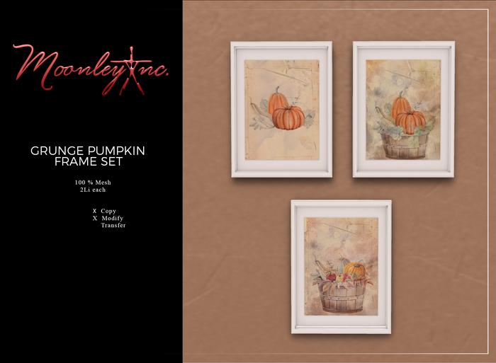 Moonley Inc. - Grunge Pumpkin Frame Set