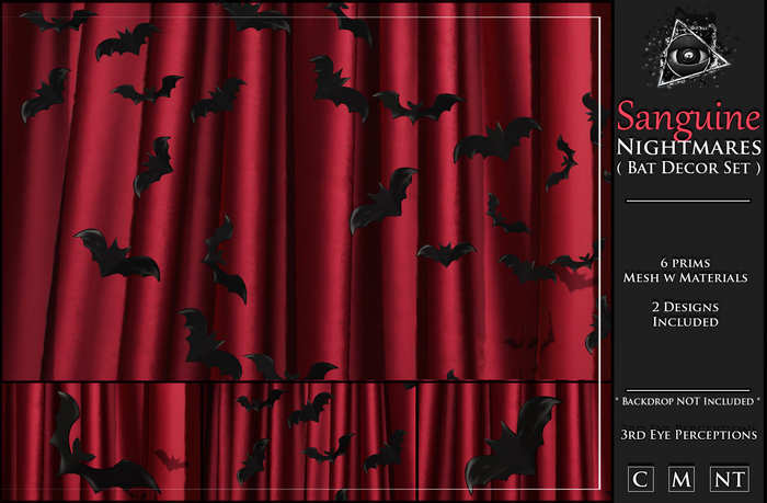 Sanguine Nightmares Bat Wall Decor Set