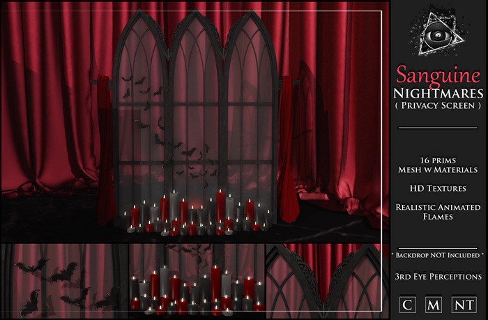 Sanguine Nightmares Privacy Screen