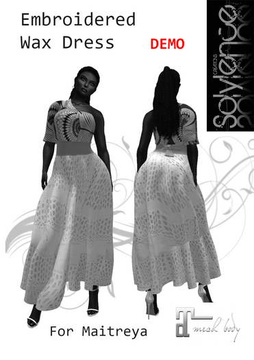 Solylence: DEMO Embroidered Wax Dress