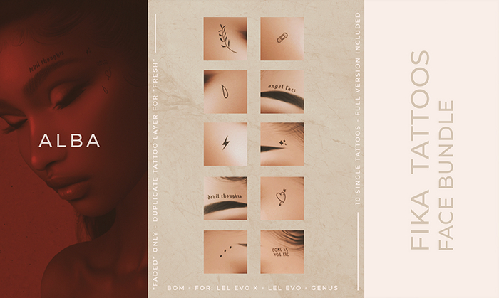 ALBA - Fika Tattoos Bundle - Face - Full Pack