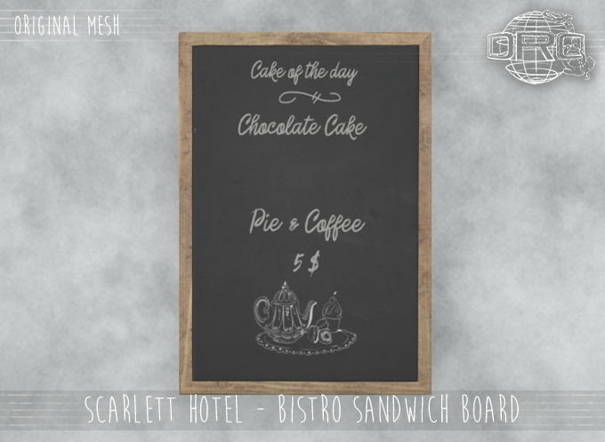 -DRD- Scarlett Hotel - Bistro sandwich board (add)