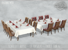 -DRD- Scarlett Hotel - Le Basilic - Table for 6 (add)