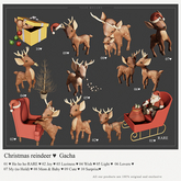 {YD}Christmas reindeer - Mon & Baby