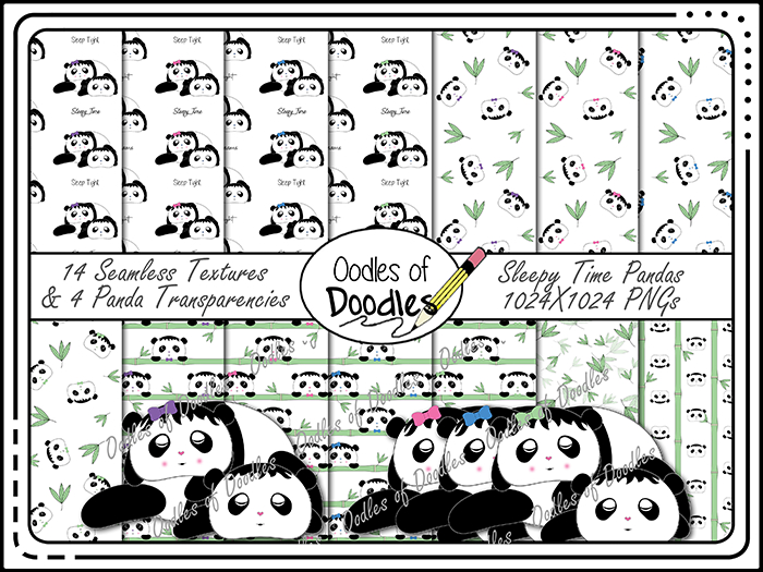 Oodles of Doodles - Sleepy Time Pandas