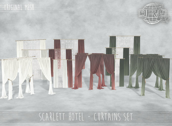 -DRD- Scarlett Hotel - Curtains set (add)