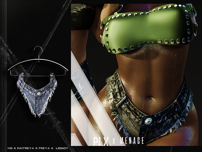 PLX. "IVY" Cutters // Blue Fade //